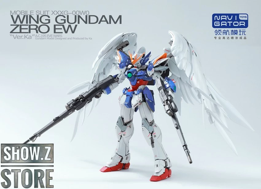 Navigator Toys Pre-Painted & Pre-Assembled Bandai XXXG-00W0 Wing Gundam Zero EW Ver.Ka - Image 8