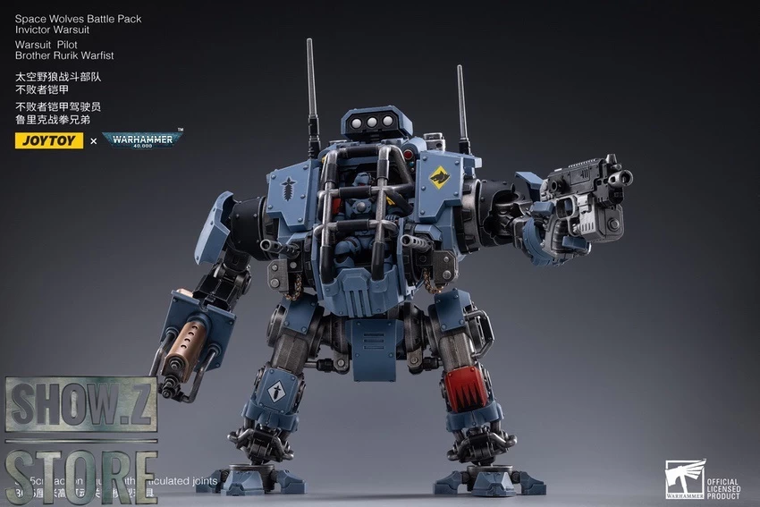 JoyToy Source 1/18 Warhammer 40K Space Wolves Battle Pack Invictor Warsuit & Brother Rurik Warfist - Image 5
