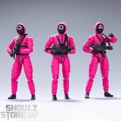 Red Suit 1/18 Red Clothes Man Circular, Triangle & Square Set Of 3