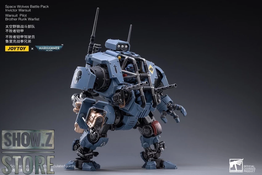 JoyToy Source 1/18 Warhammer 40K Space Wolves Battle Pack Invictor Warsuit & Brother Rurik Warfist - Image 13