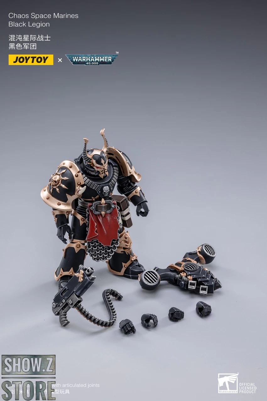 JoyToy Source 1/18 Warhammer 40K Chaos Space Marine C Black Legion Warband - Image 7