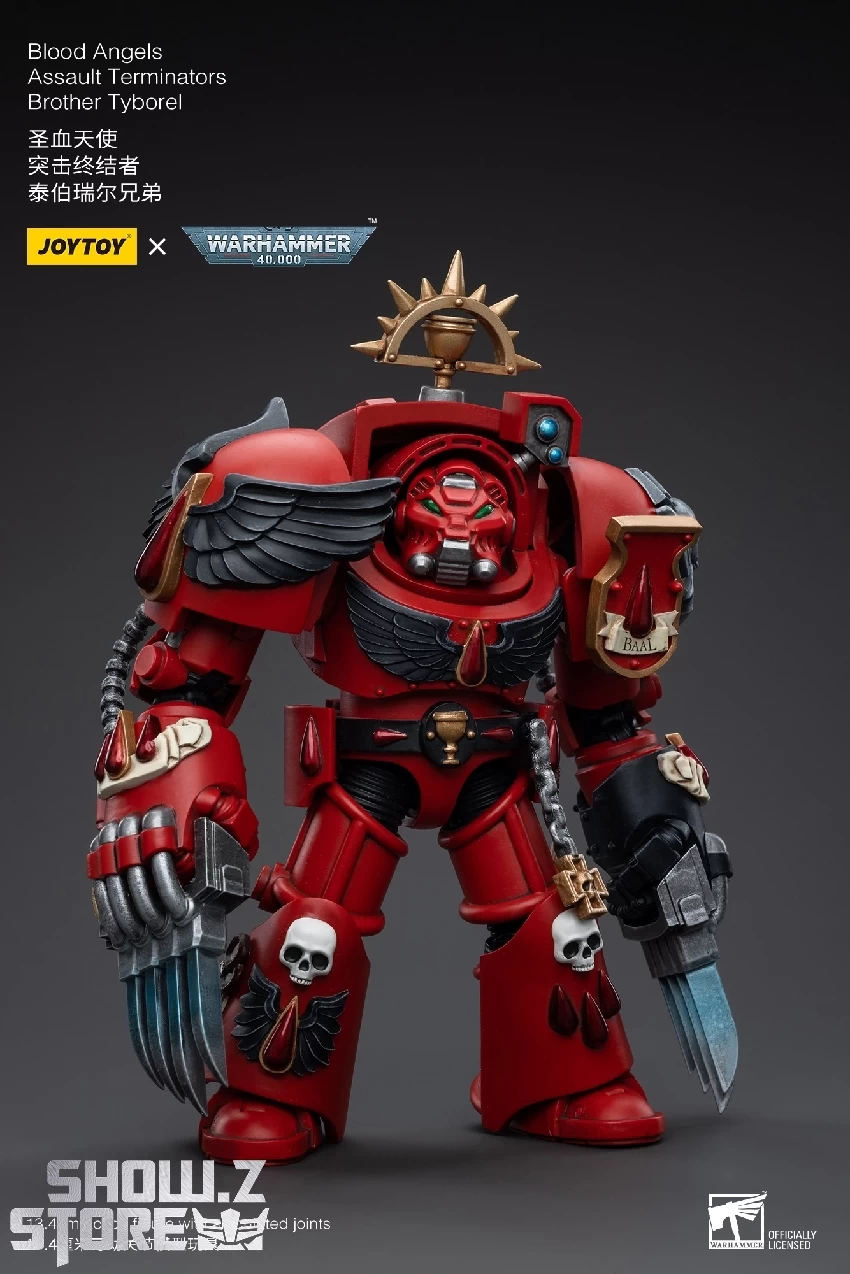 JoyToy Source 1/18 Warhammer 40K Blood Angels Assault Terminators Brother Tyborel - Image 6