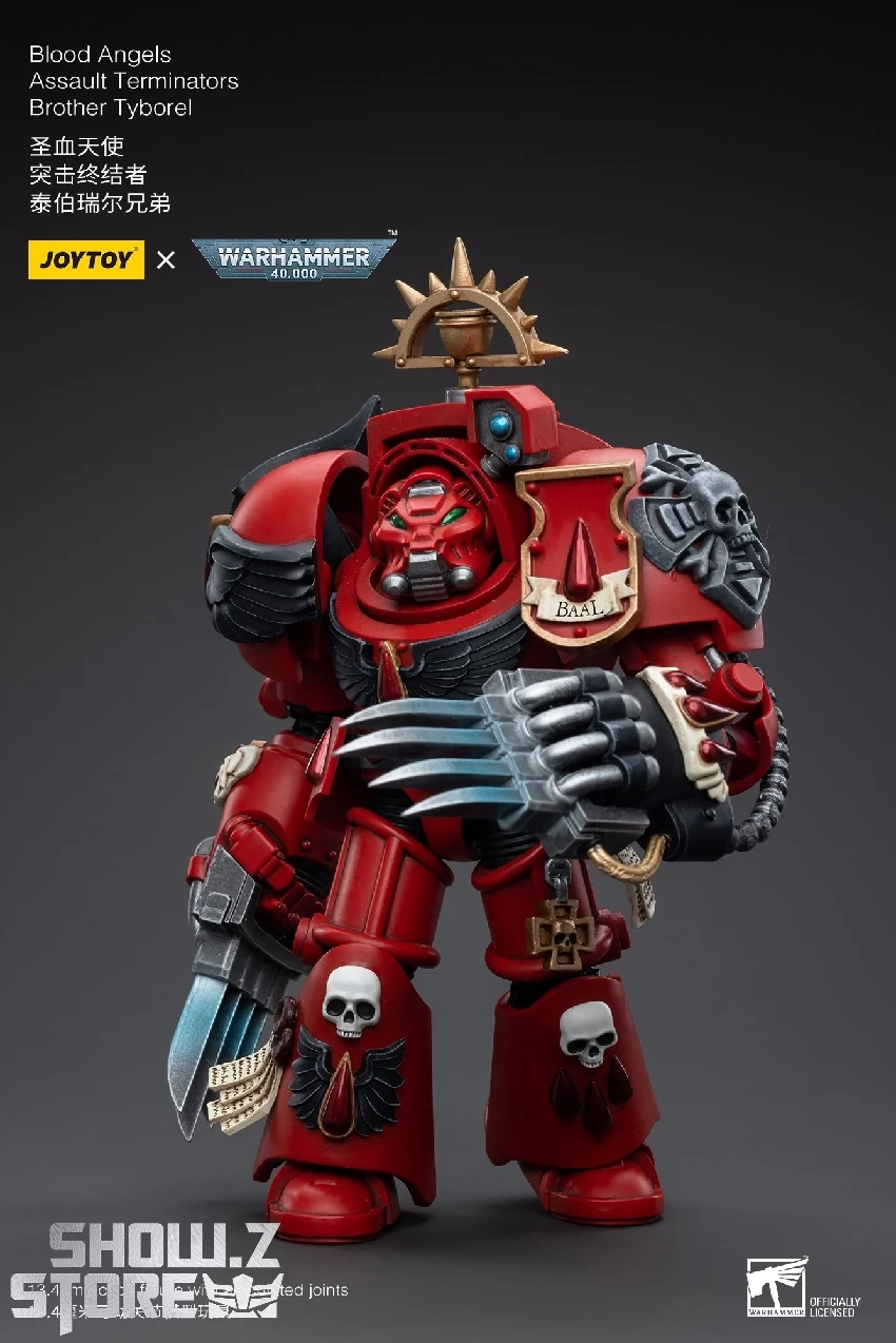 JoyToy Source 1/18 Warhammer 40K Blood Angels Assault Terminators Brother Tyborel - Image 4