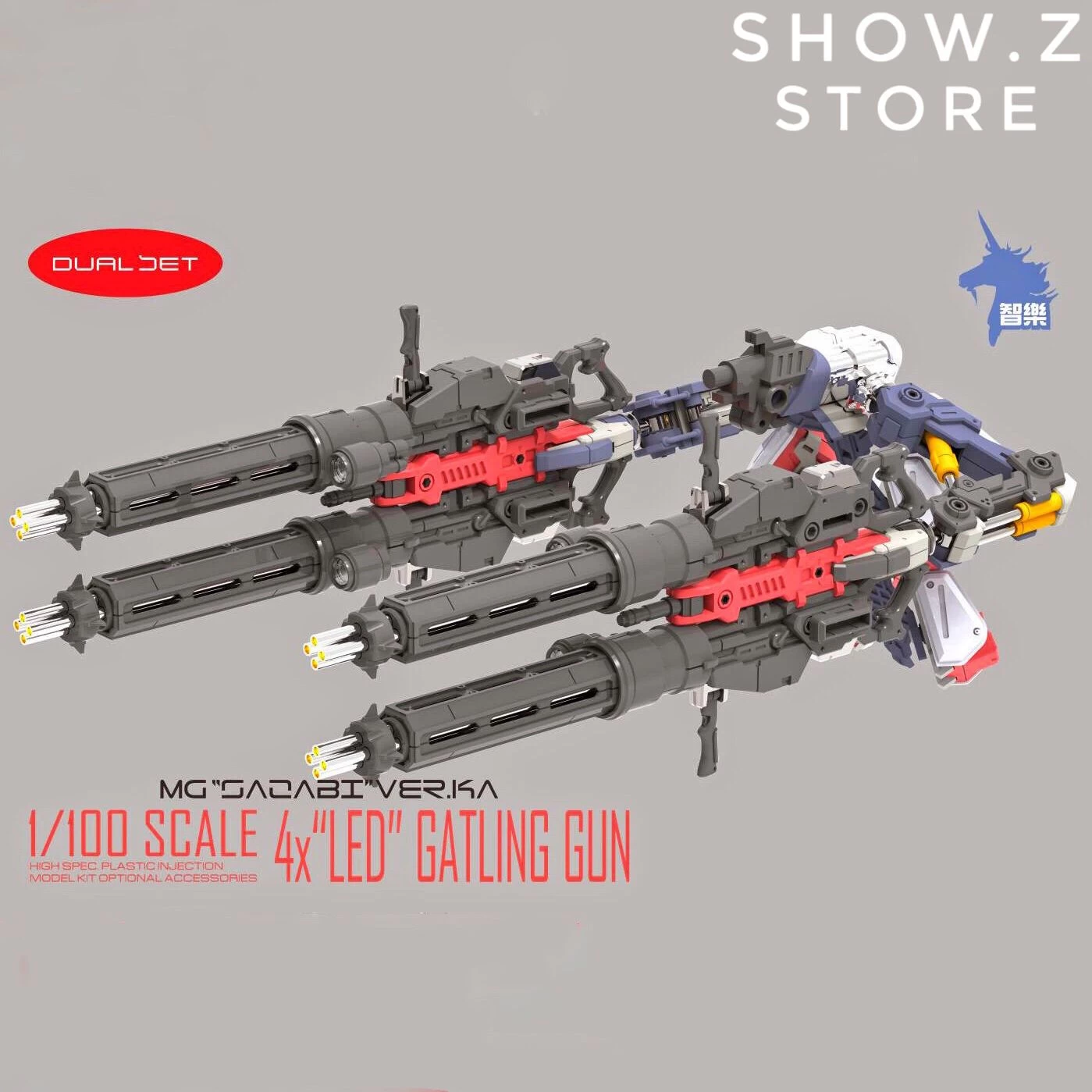Zhile ZL MG 1/100 4X Sazabi MSN-04 Gatling Gun Add On Kit W/ LED - Image 2