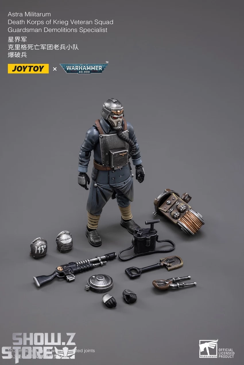 JoyToy Source 1/18 Warhammer 40K Death Korps Of Krieg Veteran Squad Guardsman Demolitions Specialist - Image 5