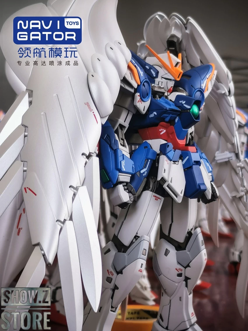 Navigator Toys Pre-Painted & Pre-Assembled Bandai XXXG-00W0 Wing Gundam Zero EW Ver.Ka - Image 12