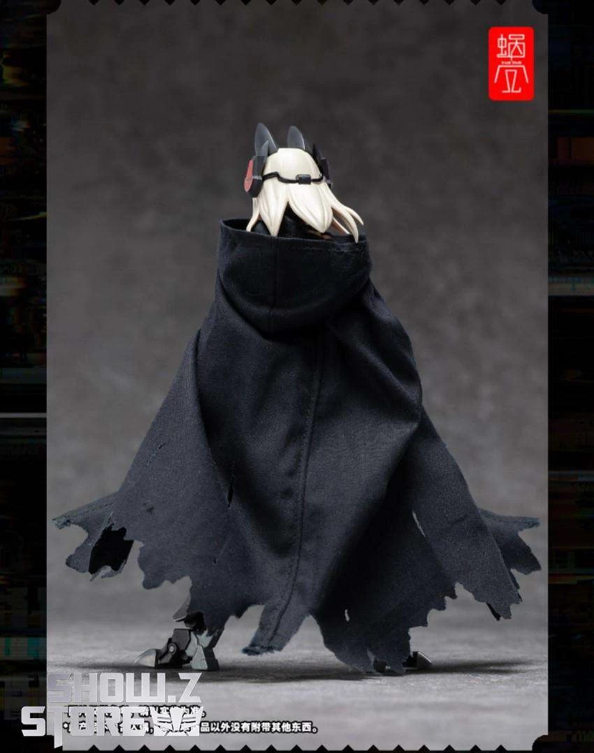 Snail Shell Black Tactical Hooded Cape For 1/10 & 1/12 Mecha Girl - Image 6