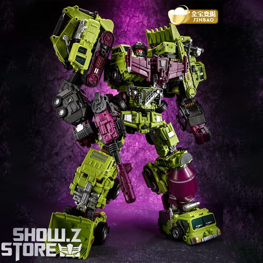 Jinbao DF03 Builder.D Devastator Green Version Set Of 6 Oversized Version