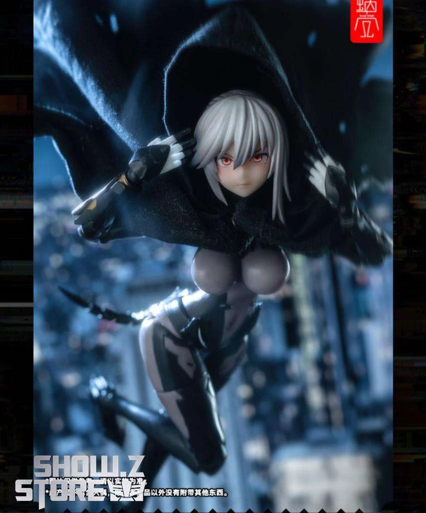 Snail Shell Black Tactical Hooded Cape For 1/10 & 1/12 Mecha Girl - Image 7