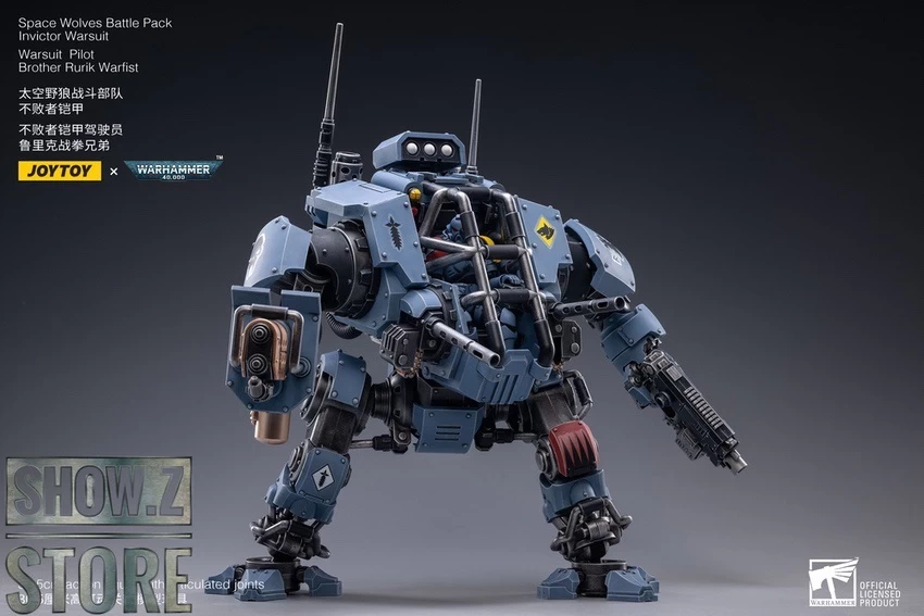 JoyToy Source 1/18 Warhammer 40K Space Wolves Battle Pack Invictor Warsuit & Brother Rurik Warfist - Image 8