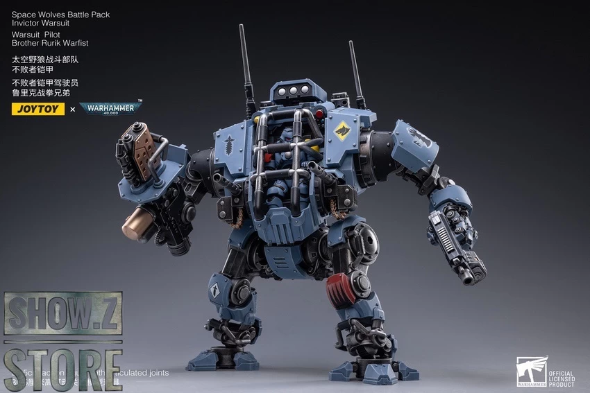 JoyToy Source 1/18 Warhammer 40K Space Wolves Battle Pack Invictor Warsuit & Brother Rurik Warfist - Image 7
