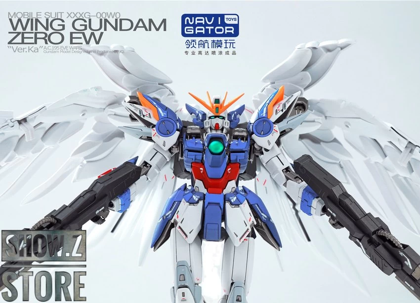 Navigator Toys Pre-Painted & Pre-Assembled Bandai XXXG-00W0 Wing Gundam Zero EW Ver.Ka - Image 7