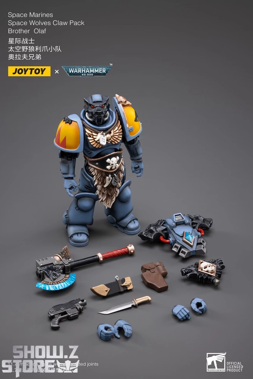 JoyToy Source 1/18 Warhammer 40K Space Wolves Claw Pack Brother Olaf - Image 5