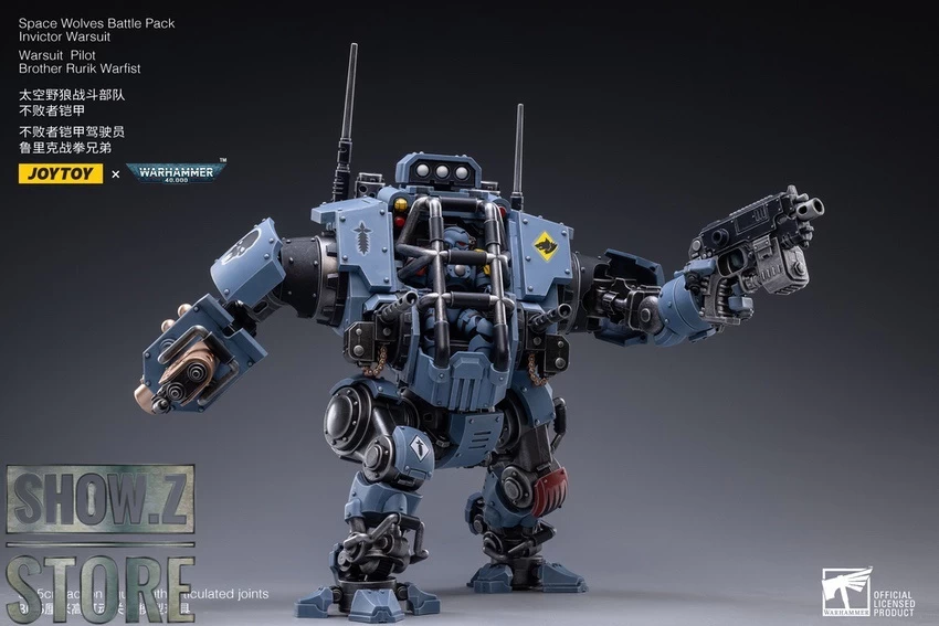 JoyToy Source 1/18 Warhammer 40K Space Wolves Battle Pack Invictor Warsuit & Brother Rurik Warfist - Image 9